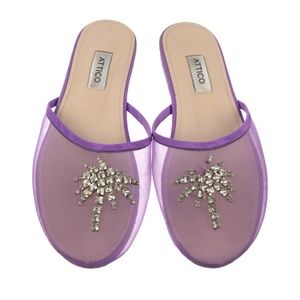 ATTICO Crystal Embellishments Mules Size: 9 | IT 39